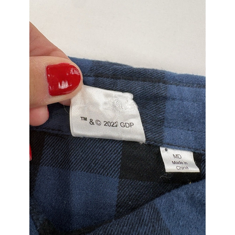 Grateful Dead Button Up Plaid Flannel Blue Medium 2022 - Picture 7 of 15